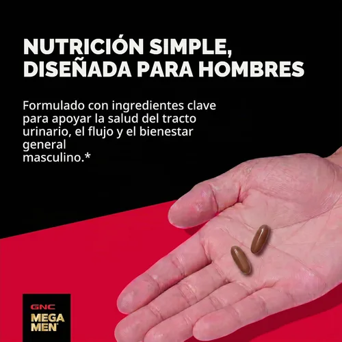 Vista 4 de GNC Fórmula de próstata para hombres, 60 cápsulas blandas, apoya la función reproductiva normal Contiene palma enana americana, beta-sitosterol