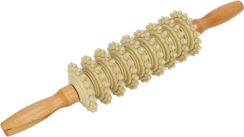 Vista 7 de YUYTE Rodillo de masaje de madera para cintura y muslo, puntos de liberación de piernas delgadas para celulitis, dolor de fascia para mujeres
