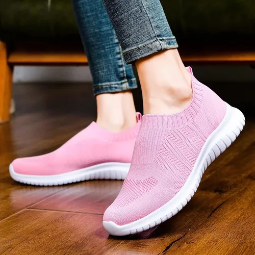 Vista 3 de Konhill - Zapato deportivo para caminar, ligero, deportivo, informal, para gimnasio, sin cordones, para mujer