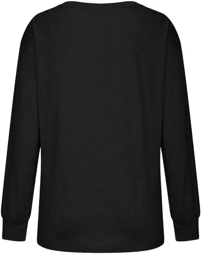 Vista 5 de Sudaderas tipo babydoll para mujer, suéteres de Navidad, estilo casual, con estampado de copa de vino con purpurina