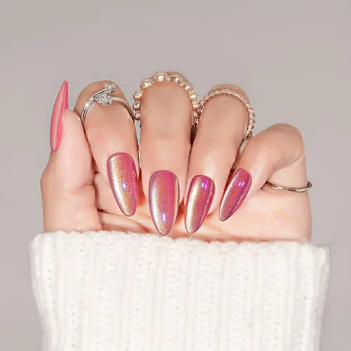 Vista 5 de 30 uñas postizas a presión de almendra, ajuste supremo y uñas de gel suave natural, 15 tamaños, kit de uñas postizas reutilizables con caja