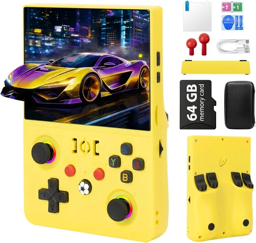 Vista 10 de Consola de videojuegos retro RF45V, compatible con más de 18000 juegos clásicos, tarjeta TF de 64 G, consola portátil con pantalla de 4.5 pulgadas