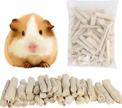 Vista 2 de Palitos de bambú dulce natural para conejos, juguetes masticables de conejo para dientes de conejo, chinchilla y mascota pequeña 15.87 oz
