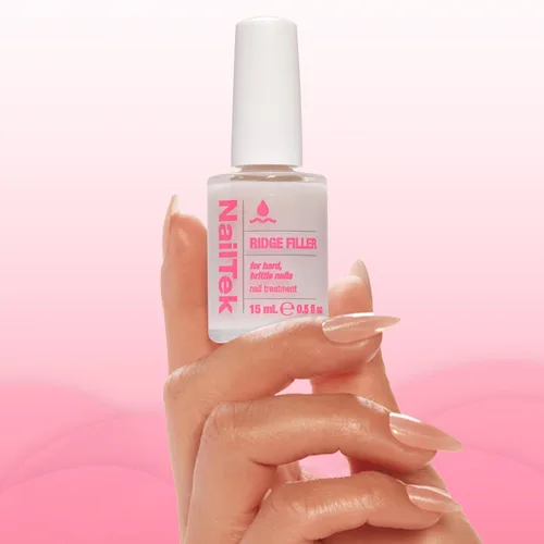 Vista 5 de Nail Tek Ridge Filler Formula 3 - Relleno transparente para uñas, capa base, esmalte fortalecedor de uñas para uñas duras y quebradizas, 0.5 onzas