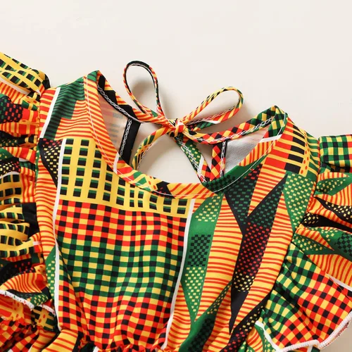 Vista 4 de YOUNGER TREE - Conjunto de ropa para bebé, diseño africano Dashiki Ankara
