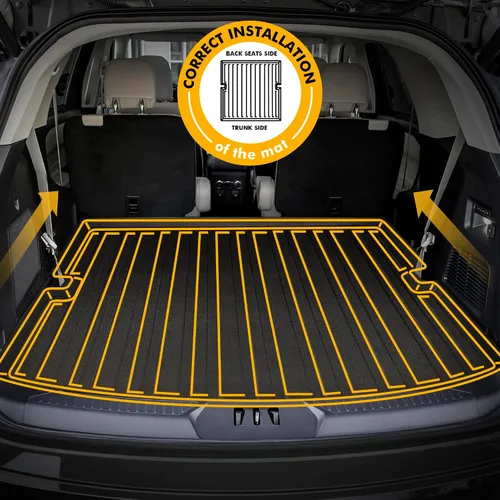 Vista 2 de Forro de carga prémium para Ford Explorer XLT Limited Sport 2011-2019 – 100% de protección, alfombrilla de maletero de automóvil de ajuste
