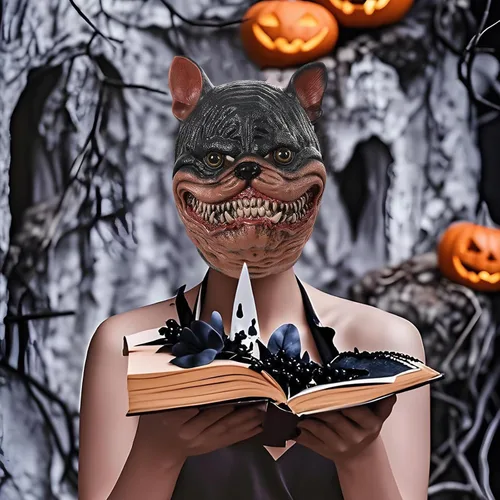 Vista 4 de Máscara aterradora de Halloween para adultos, de látex de terror, máscara de demonio espeluznante para fiesta, disfraz de cosplay