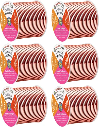 Vista 17 de Mandala Crafts - Alambre de aluminio anodizado de calibre 22 para hacer joyas - 137.2 m de alambre flexible surtido y coloreado - Doble para bonsái