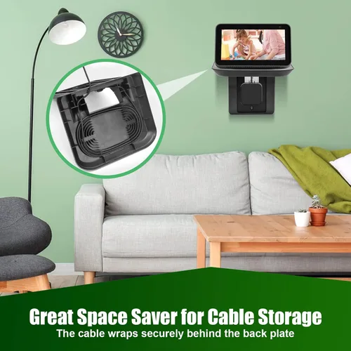 Vista 3 de Soporte de pared para Echo Show 5, soporte de pared para Echo Show 8, soporte universal para altavoz, giratorio ajustable de 360 grados, accesorios
