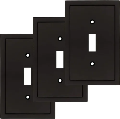 Vista 58 de Henne Bery Placa decorativa de pared con borde moderno, tapa de tomacorriente para cubrir enchufe, aleación de zinc maciza duradera