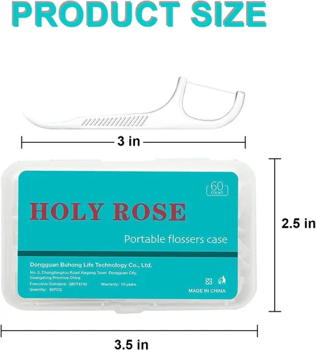 Vista 7 de Holy rose Dispensador Portátil de Palillos de Hilo Dental 2 Cajas, Estuche de Hilo Dental de Viaje con Palillos de Hilo Dental para Adultos 80