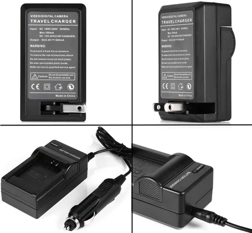 Vista 2 de Cargador de batería para Canon NB-6L, NB-6LH y PowerShot SX240 HS, SX260 HS, SX270 HS, SX280 HS, SX500 es, SX510 HS, SX520 HS, SX530 HS, SX540 HS