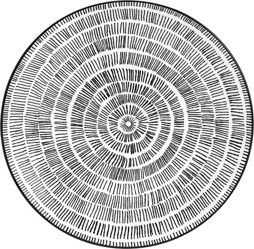 Vista 7 de Pfaltzgraff Sketch Serenade - Juego de vajilla geométrica de 12 piezas, color blanco y negro