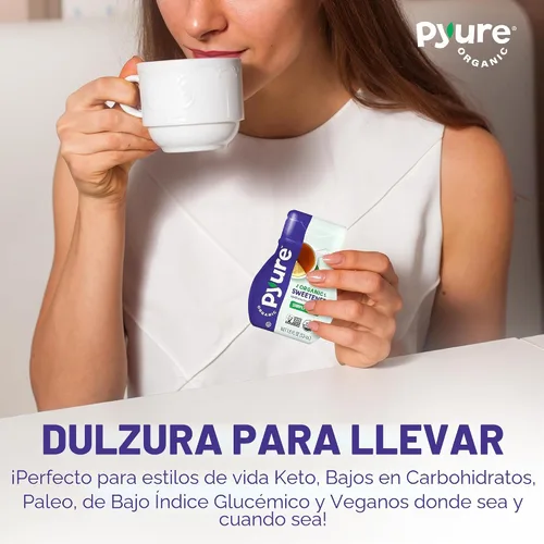Vista 9 de Pyure Líquido orgánico stevia gotas dulcificante, simplemente dulce, 1.8 onza líquida Organic liquid stevia extract for coffee, tea, drinks, keto
