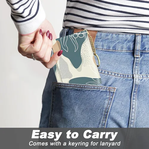 Vista 6 de Nipichsha Cartera para mujer, pequeña cartera para tarjetas de crédito para mujer, cartera delgada con tarjetero RFID, Moda