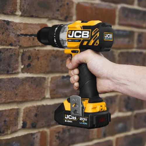 Vista 11 de JCB Herramientas - JCB - Taladro de martillo sin escobillas de 20 V - Incluye batería de 2.0 Ah - Cargador de 2.4 A, JCB-20BLCD-2X