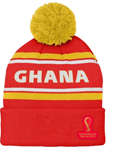 Vista 10 de Outerstuff Sombrero unisex para jóvenes de la Copa Mundial de la FIFA Country Premium Bobble Cuff Pom Hat Borgoña