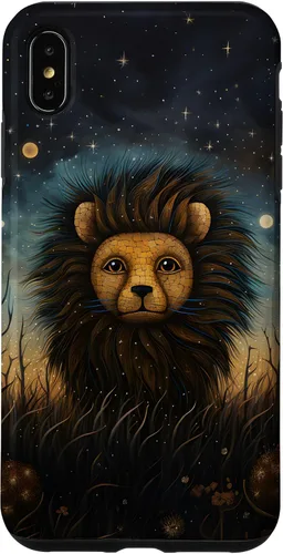 Vista 11 de iPhone 16 Lion at Twilight Lindas estrellas de león en la noche