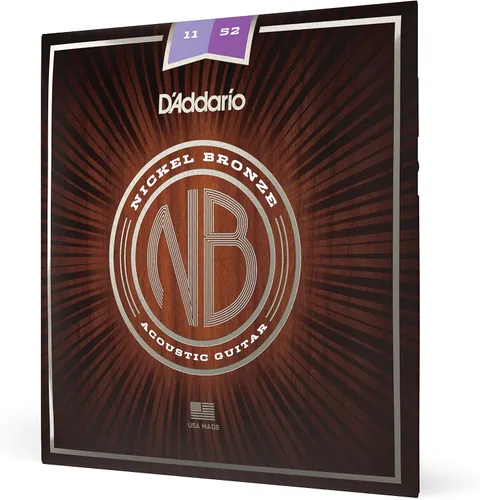 Vista 7 de D'Addario NB1152 cuerdas de guitarra acústica de bronce de níquel, luz personalizada, paquete de de 1
