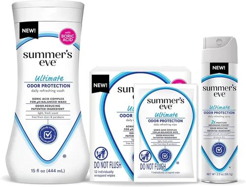 Vista 10 de Summer's Eve Lavado femenino sin fragancia para todo el cuerpo, gel corporal suave con pH balanceado para mujeres, elimina el olor vaginal, 15 onzas