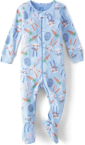Vista 27 de The Children's Place - Pijamas de algodón a juego para la familia, temática de Pascua