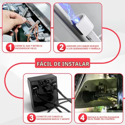 Vista 5 de Kit de encendido electrónico de 2 salidas para Char-Broil G511-0055-W1 2