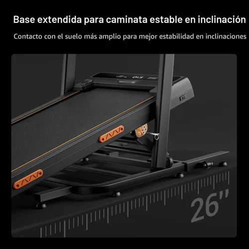 Vista 4 de CURSOR 40% Incline Treadmill with 15" Deck Height & Extended Handle Bar Negro profundo