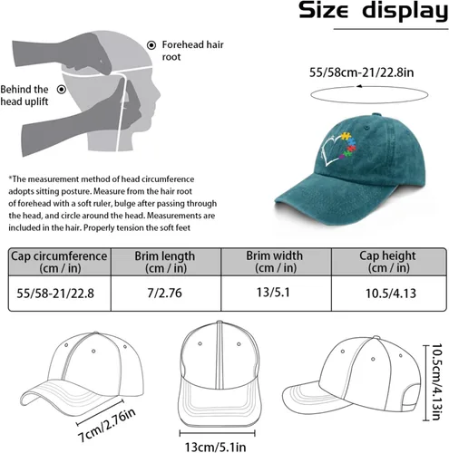 Vista 3 de Gorra Accept Understand Love Autism Awareness Dad - Gorras de béisbol vintage para mujer