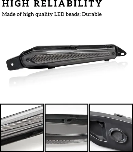 Vista 3 de SAUTVS luces LED para señal de giro delantera, luces de circulación diurna DRL, lámparas auxiliares de acento con luces intermitentes amarillas