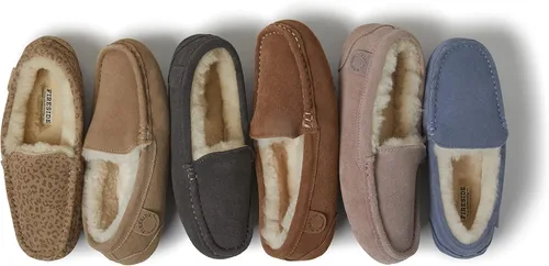 Vista 2 de Dearfoams Fireside - Mocasines de oveja para mujer