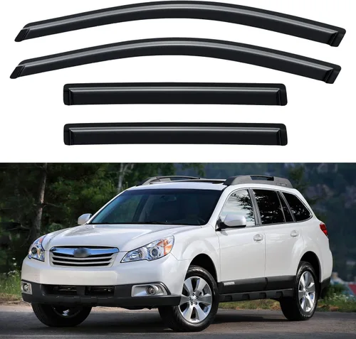 Vista 171 de YQAUTEC - Viseras para ventana, protectores contra la lluvia, compatibles con Subaru WRX 2015-2021, deflectores de viento para ventanas, viseras