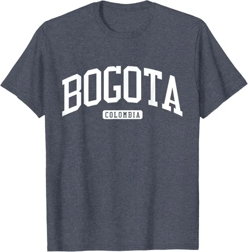 Vista 82 de Camiseta estilo universitario de Bogotá Colombia, Negro