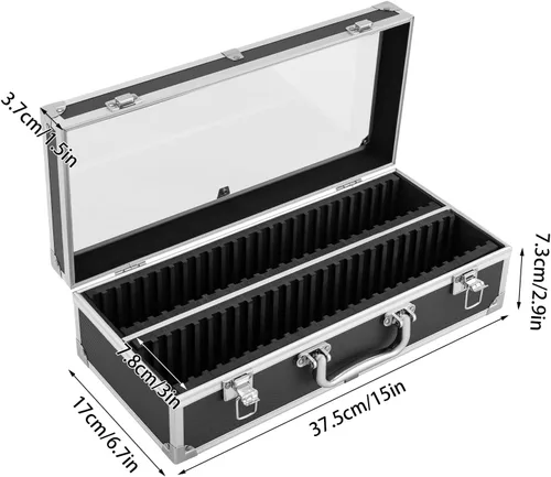 Vista 2 de Caja de almacenamiento de monedas para 50 soportes de monedas de losa, soportes de losa de monedas, estuche de almacenamiento de monedas, caja