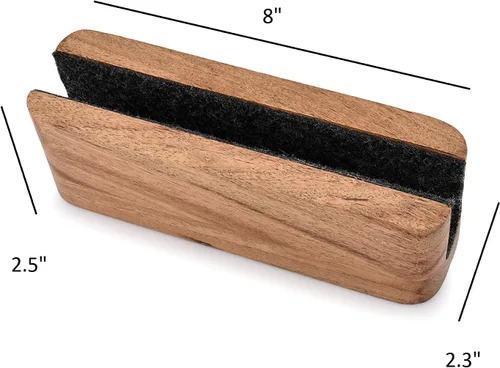 Vista 5 de EDHAS Soporte vertical para computadora portátil de madera de acacia para escritorio, compatible con Apple MacBook, Microsoft Surface, computadoras