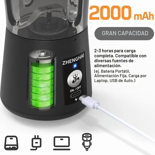 Vista 5 de Molinillo eléctrico de hierbas de 150 W para especias USB-C recargable, tamaño compacto, fácil de poner y quitar. Molienda rápida especias secas