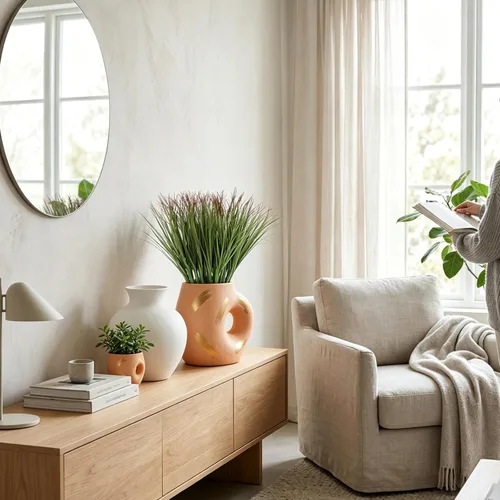 Vista 4 de FOIMAS 24 plantas de césped artificial, 9.84 pulgadas, arbustos sintéticos, tallos verdes de trigo, plantas falsas para decoración del hogar