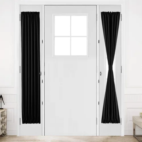 Vista 169 de DWCN Cortinas para Puertas Francesas – Cortinas opacas térmicas con bolsillo para barra para puertas con ventana de cristal, puertas de cocina