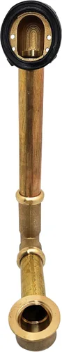 Vista 4 de Westbrass Pull & Drain D3262-62 - Desechos de baño de 14 pulgadas, tubo de calibre 17, negro mate, D3262-62