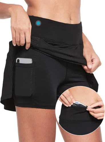 Vista 4 de BALEAF Womens High Waisted Tennis Skirts Pleated Golf Skorts Skirts with Ball Pockets