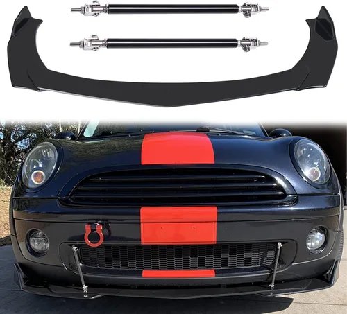 Vista 10 de Alerón universal para parachoques delantero, difusor de alerón de barbilla, protector de ala protectora, kit de carrocería de coche con extensión