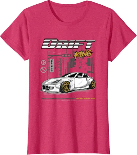 Vista 8 de Z34 370 Fairlady Z - Camiseta gráfica de cuerpo ancho, Negro, S