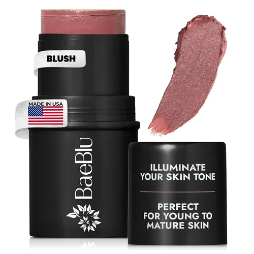 Vista 11 de BaeBlu Tinte orgánico para mejillas, 100% natural, vegano, sin gluten, crema bronceadora en barra, fabricado en Estados Unidos, puesta de sol