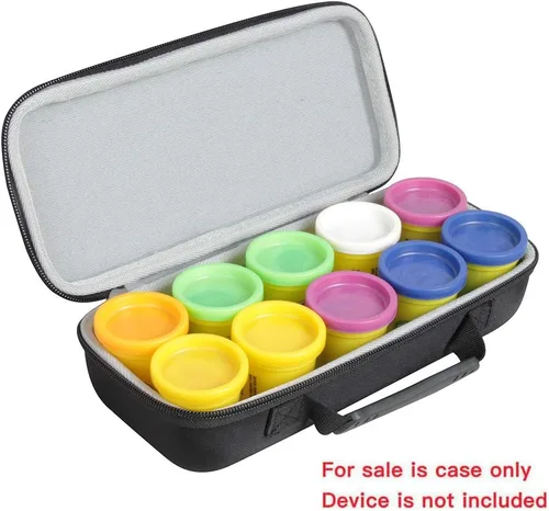 Vista 2 de Hermitshell Estuche rígido de viaje para compuesto de modelado Play-Doh, paquete de 10 latas de colores de 2 onzas (solo caja)