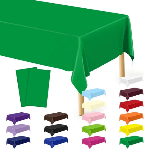 Vista 96 de Suministros de regreso a clases, 2 manteles de 108 x 54 pulgadas, manteles desechables coloridos para el primer día de escuela, rectangular