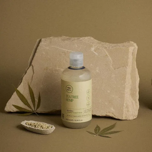 Vista 6 de Tea Tree Champú restaurador de cáñamo y gel de baño, limpiador 2 en 1, para todo tipo de cabello