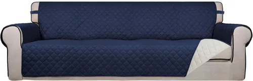 Vista 168 de PureFit - Funda de sofá acolchada reversible, protector de muebles impermeable, funda de sofá lavable con espuma antideslizante y correas elásticas