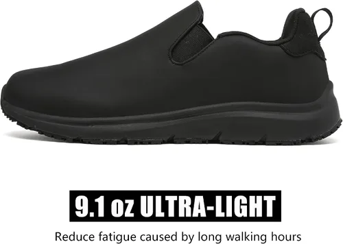 Vista 3 de Zapatos de trabajo antideslizantes para hombres y mujeres丨Impermeable y resistente al aceite Chef Servicio de Alimentos Zapatos de Trabajo