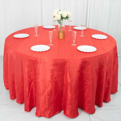 Vista 17 de Tableclothsfactory Mantel rectangular de tafetán arrugado de acordeón azul polvoriento, de 60 x 102 pulgadas, perfecto para ceremonias de boda