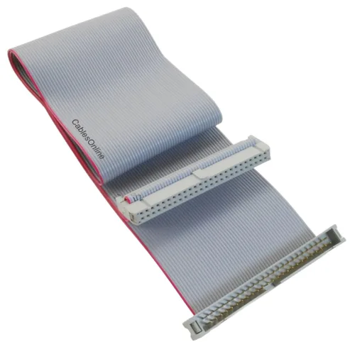 Vista 7 de CablesOnline, cable de extensión de unidad SCSI de cinta plana de 50 pines (2x25) de 4 pulgadas de paso de 0.100 in de paso IDC de 50 hilos, FR-5004M