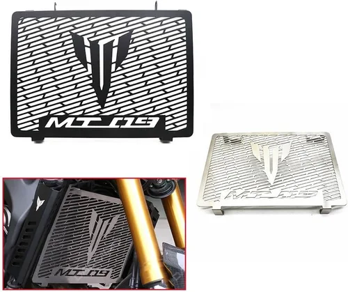 Vista 2 de Radiator Grille Guard Motorcycle Radiator Grille Guard Protection Radiator Cover for Ya&maha MT09 MT-09 FZ-09 MT 09 FZ09 FZ 09 2014 2015 2016 2017